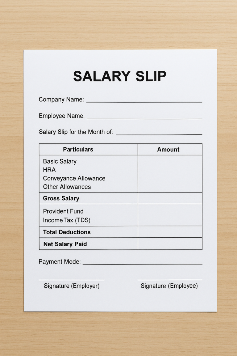 Salary Slip Format